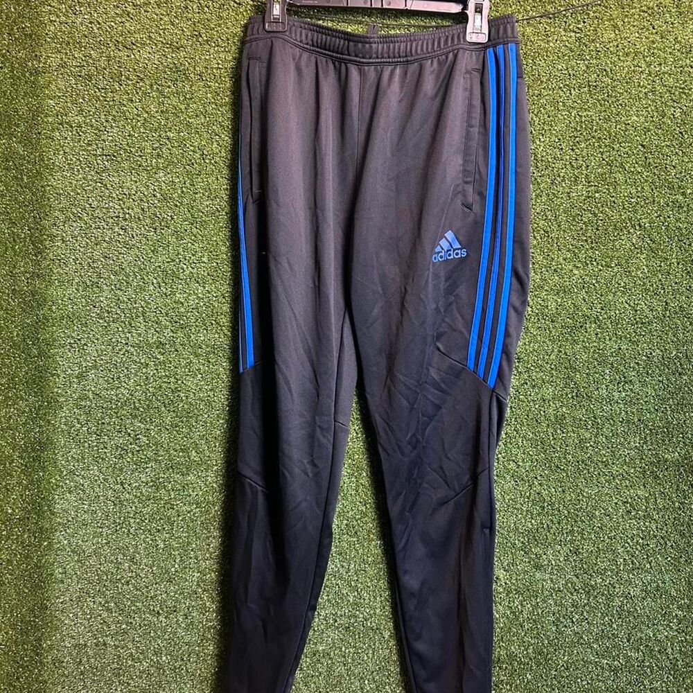 Adidas Men's Black and Navy Joggers-tracksuits